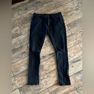 Men’s YoungLa Black Distressed Denim Jeans 32x30